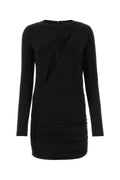 Versace Women Black Stretch Viscose Mini Dress
