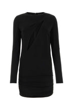 Versace Women Black Stretch Viscose Mini Dress