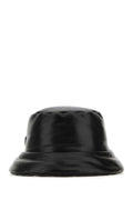 Prada Women Black Nappa Leather Padded Hat