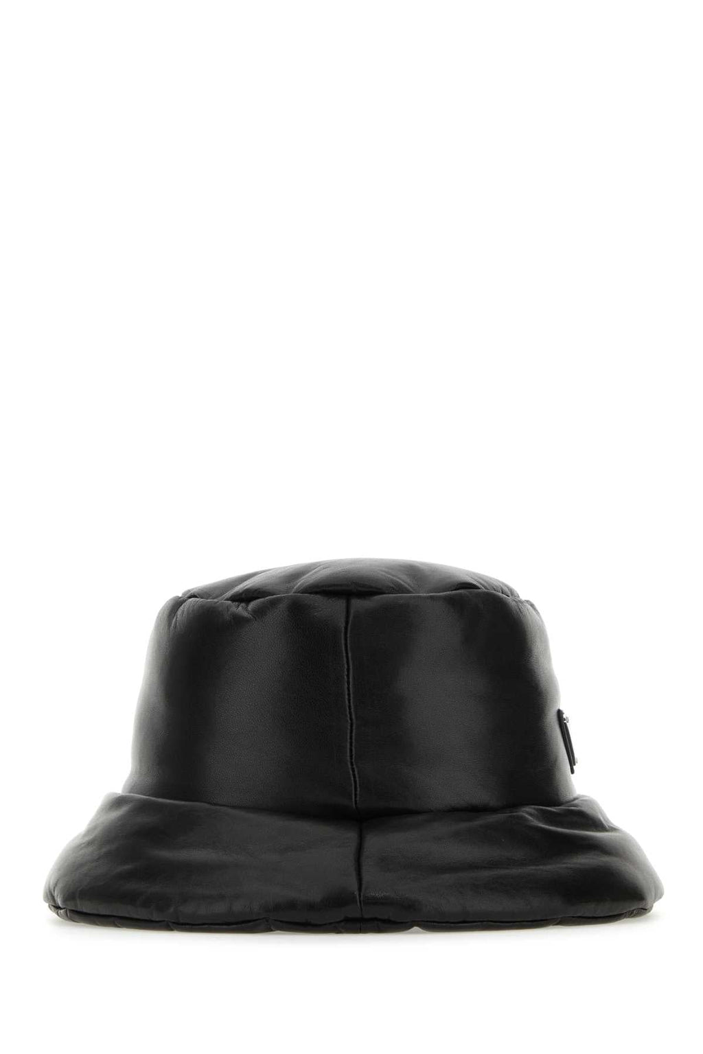 Prada Women Black Nappa Leather Padded Hat