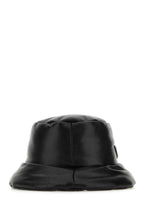Prada Women Black Nappa Leather Padded Hat