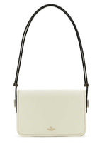 Valentino Garavani Women Ivory Leather Vlogo Crossbody Bag