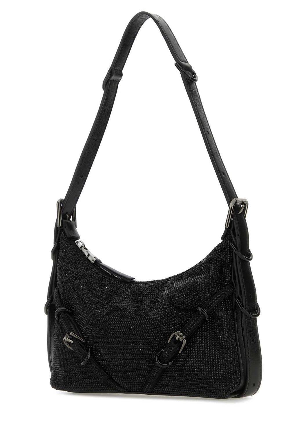 Givenchy Women Black Fabric Mini Voyou Shoulder Bag