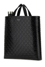 Prada Men Black Leather Shopping Bag