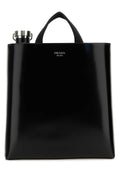 Prada Men Black Leather Shopping Bag