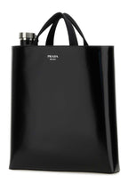 Prada Men Black Leather Shopping Bag
