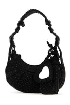 Balenciaga Women Embellished Denim Le Cagole Xs Shoulder Bag
