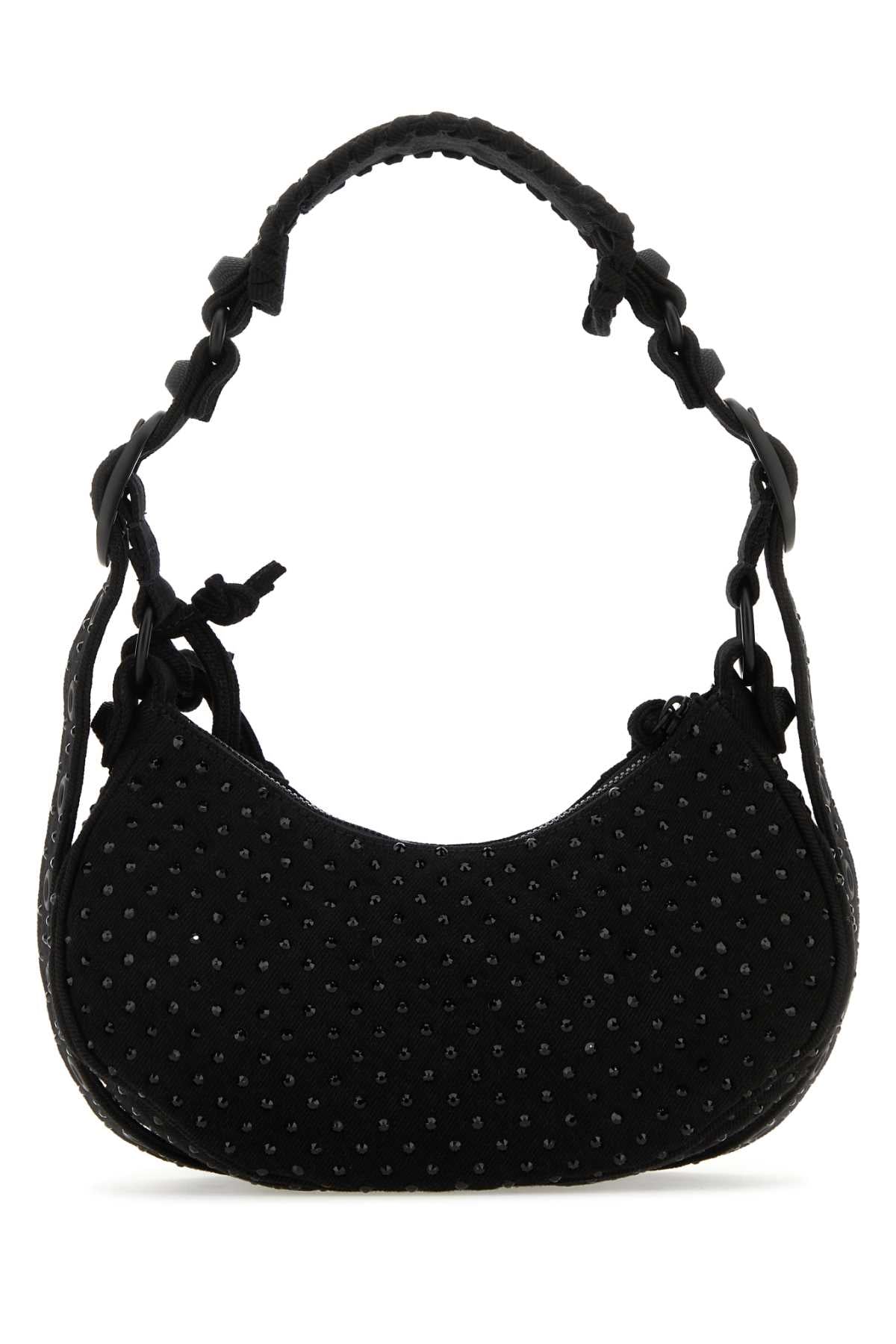 Balenciaga Women Embellished Denim Le Cagole Xs Shoulder Bag