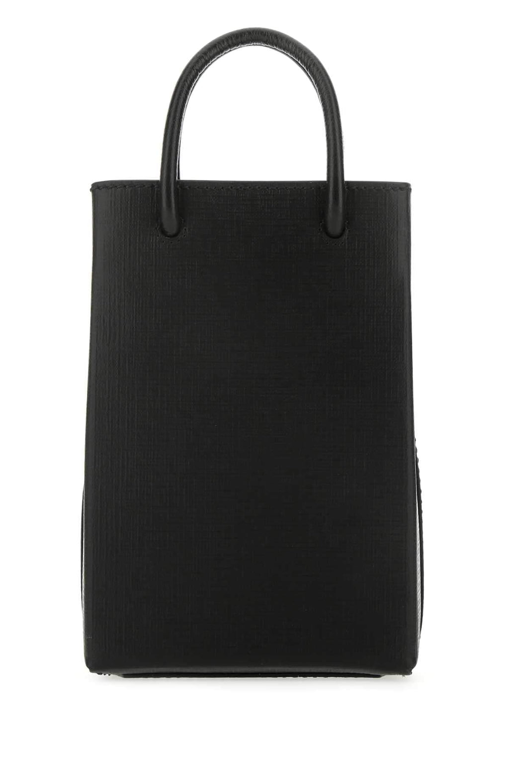 Balenciaga Women Black Leather Phone Case