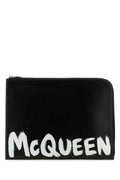 Alexander Mcqueen Men Black Leather Document Holder