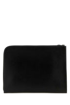 Alexander Mcqueen Men Black Leather Document Holder