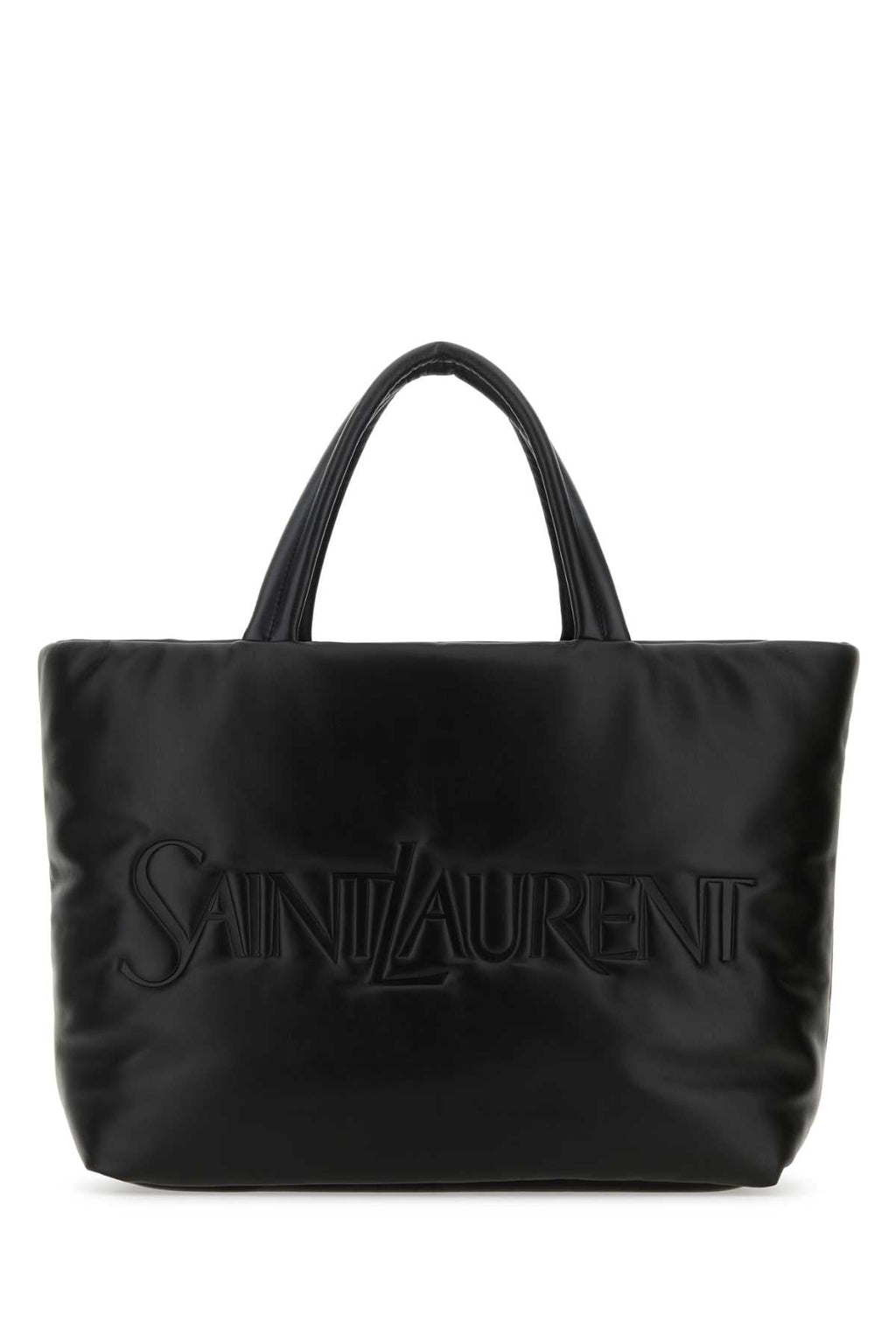 Saint Laurent Men Black Nappa Leather Saint Laurent Shopping Bag