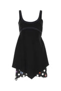 Versace Women Black Acetate Blend Mini Dress