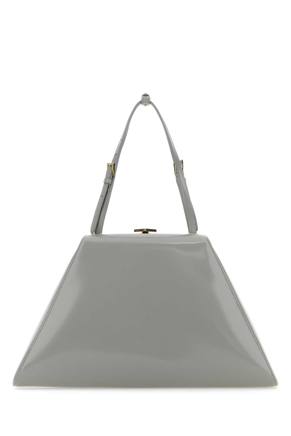 Prada Women Light Grey Leather Handbag