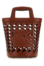Etro Women Brown Leather Coffa Bucket Bag