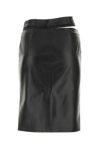 Fendi Women Black Leather Skirt