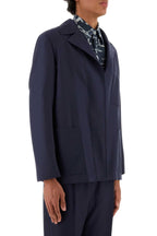 Fendi Men Blue Wool Blazer