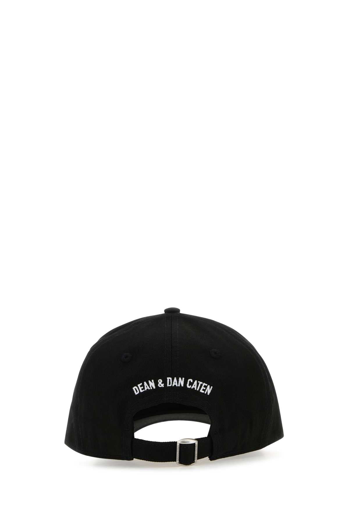 Dsquared Men Black Cotton Baseball Cap