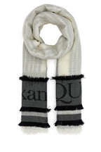 Alexander Mcqueen Women Ivory Wool Blend Foulard