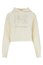 Palm Angels Women Ivory Cotton Sweatshirt