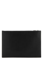 Alexander Mcqueen Men Black Leather Clutch