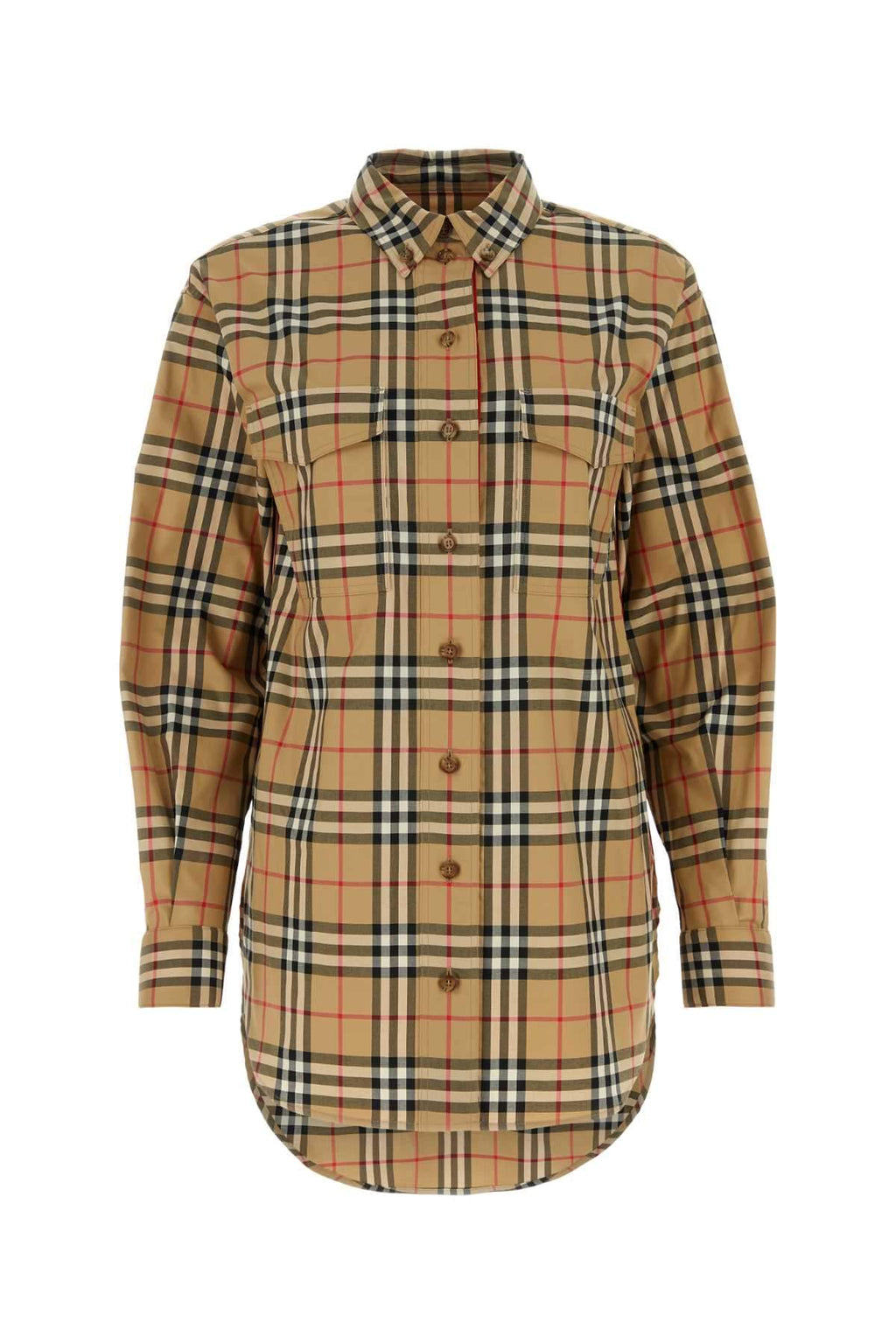 Burberry Women Embroidered Stretch Cotton Shirt