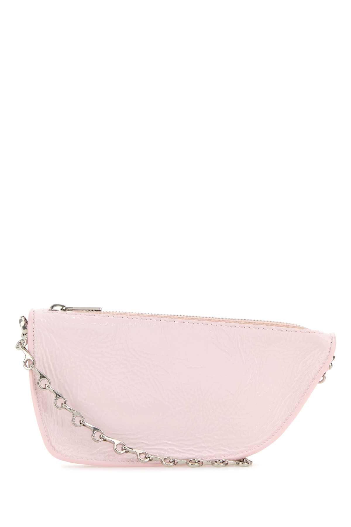 Burberry Women Pastel Pink Leather Micro Shield Shoulder Bag