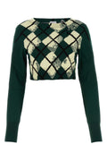 Burberry Women Bottle Green Cotton Sweater