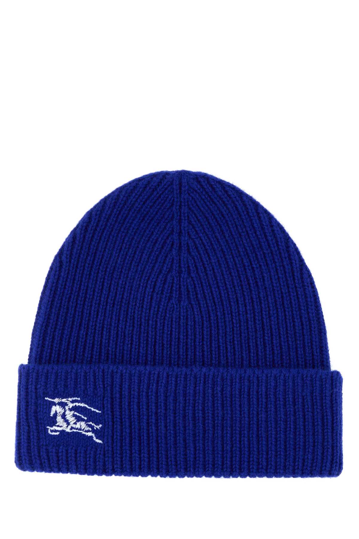 Burberry Women Electric Blue Cashmere Beanie Hat