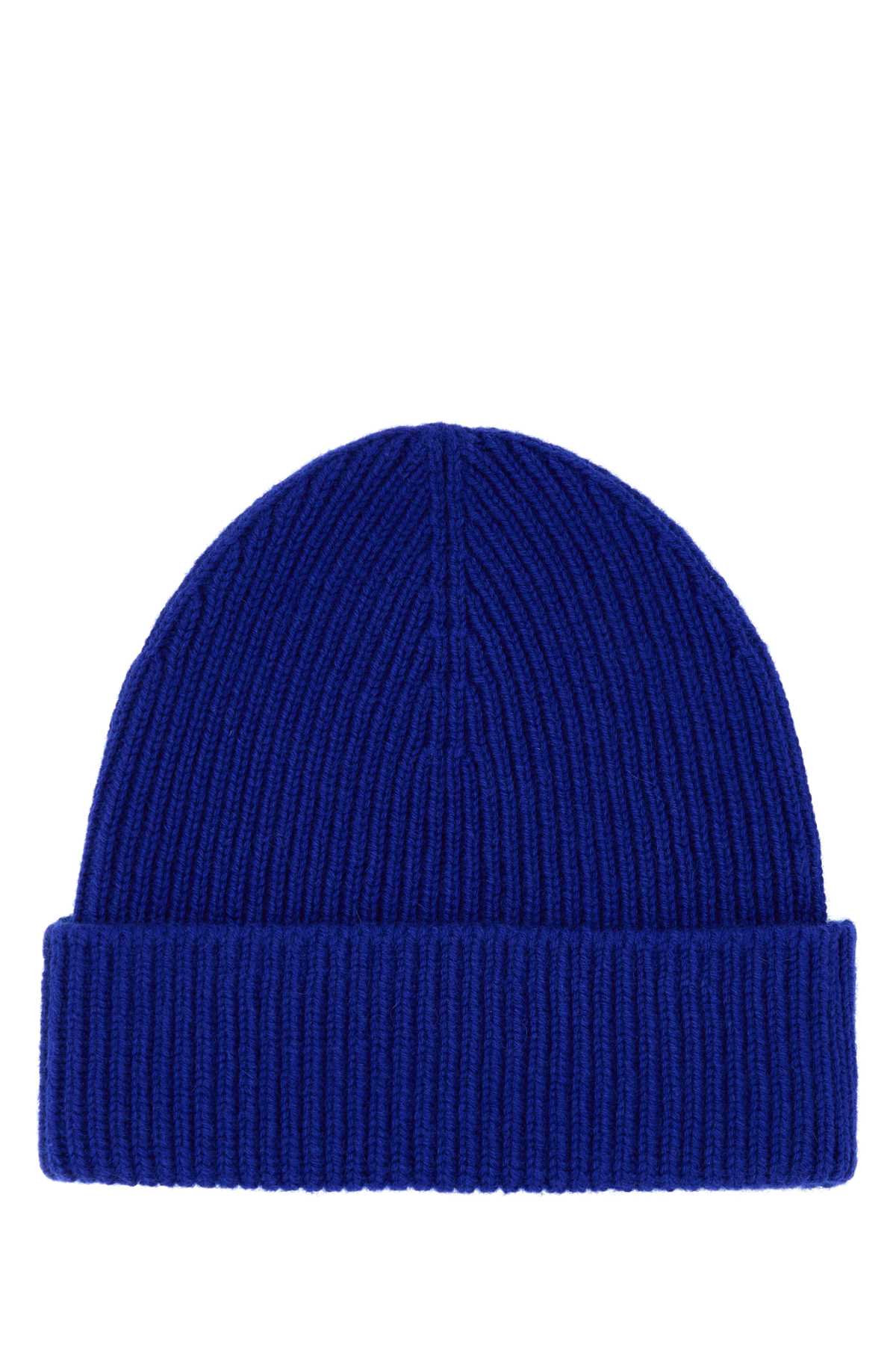 Burberry Women Electric Blue Cashmere Beanie Hat