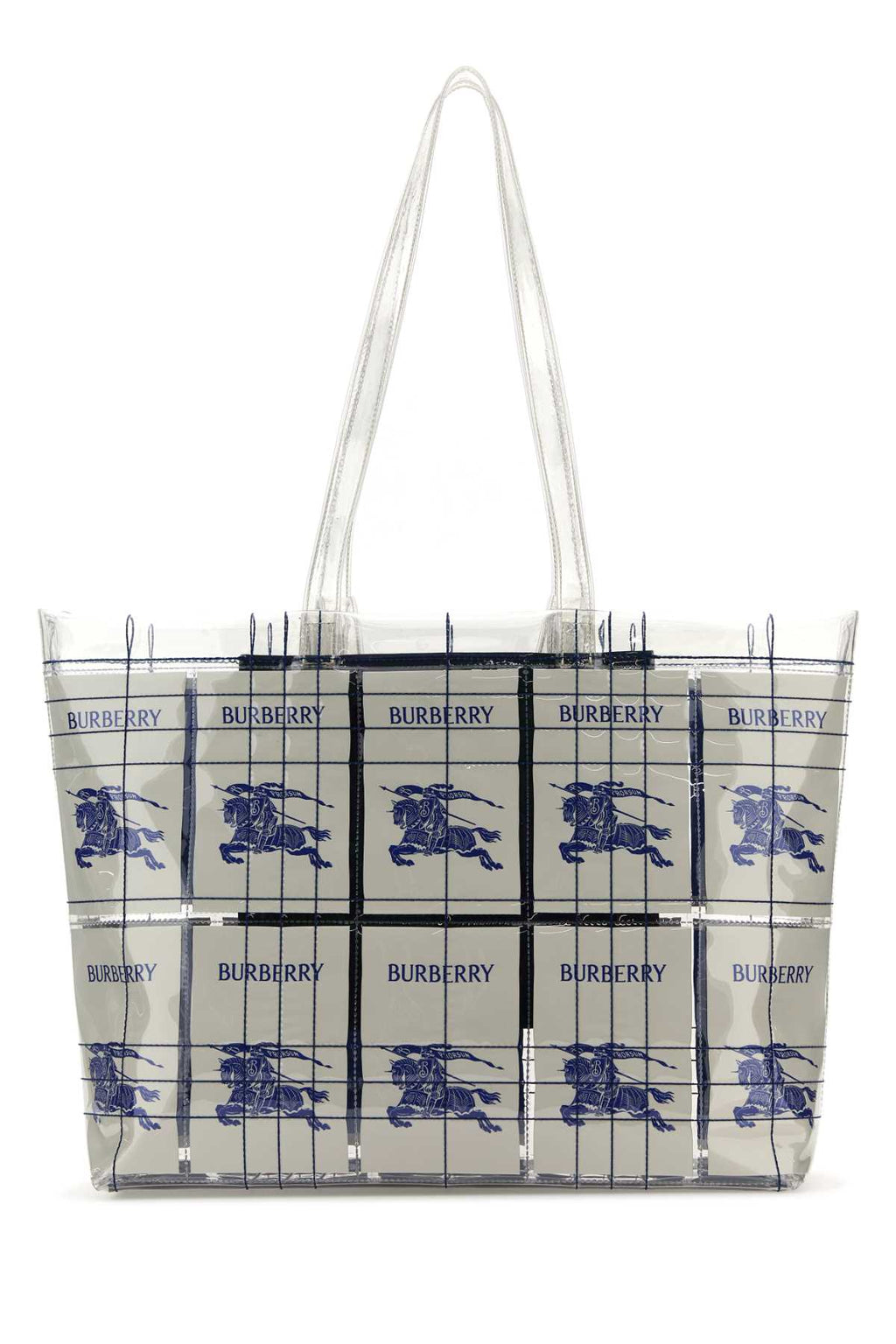 Burberry Men Embroidered Pvc Shopping Bag