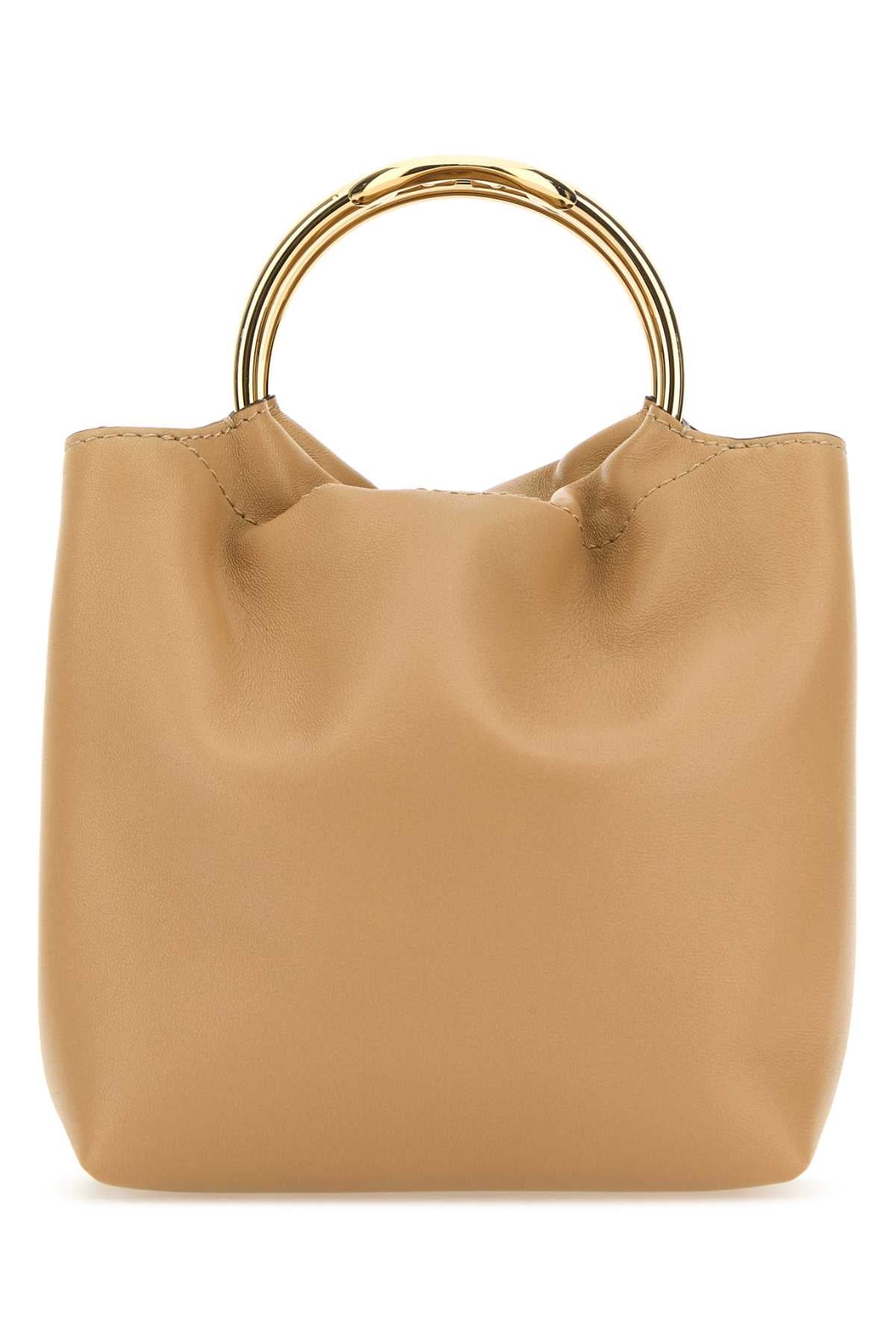 Valentino Garavani Women Beige Leather Bucket Bag