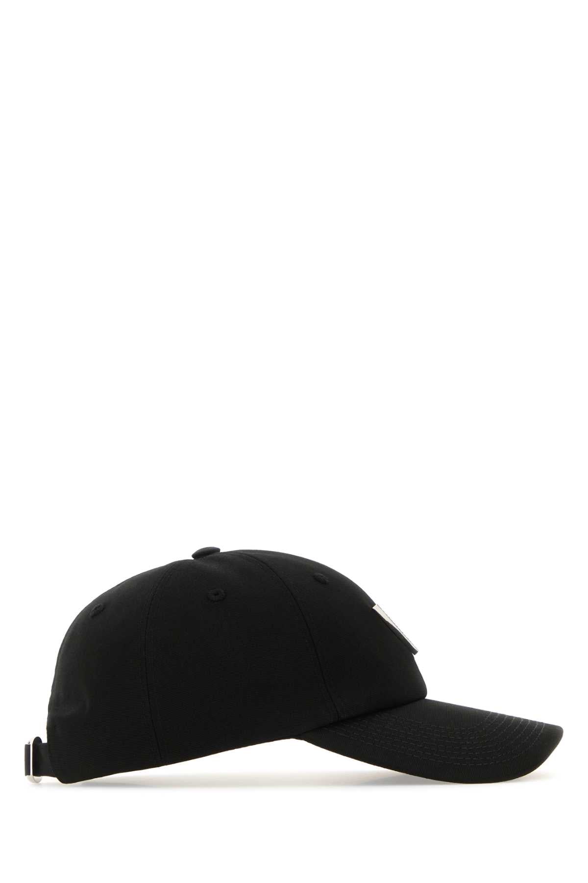 Valentino Garavani Women Black Stretch Cotton Baseball Cap