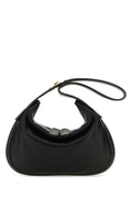 Valentino Garavani Women Black Nappa Leather Small Go-Hobo Shoulder Bag