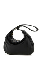 Valentino Garavani Women Black Nappa Leather Small Go-Hobo Shoulder Bag