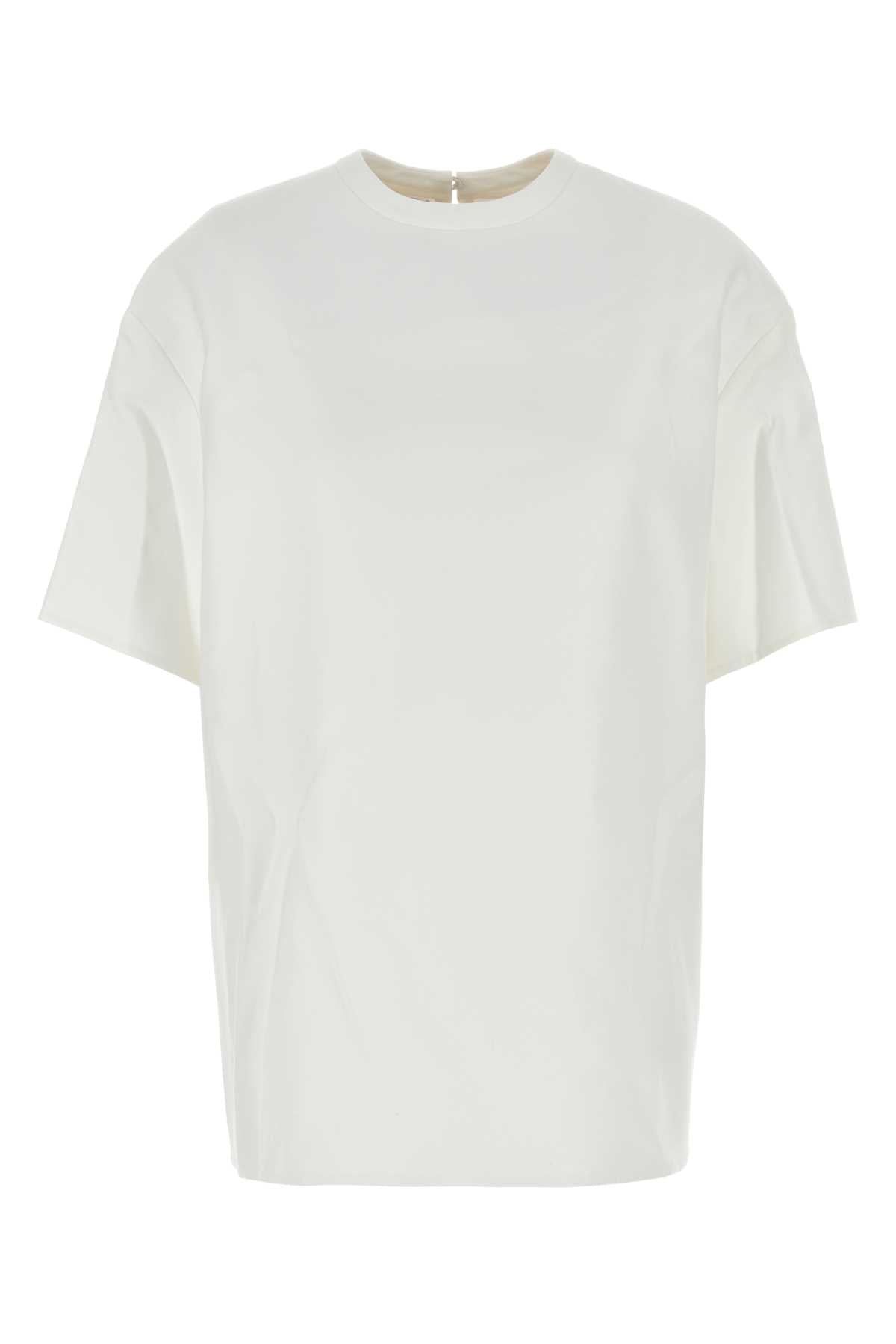 Valentino Garavani Women White Cotton Blend T-Shirt