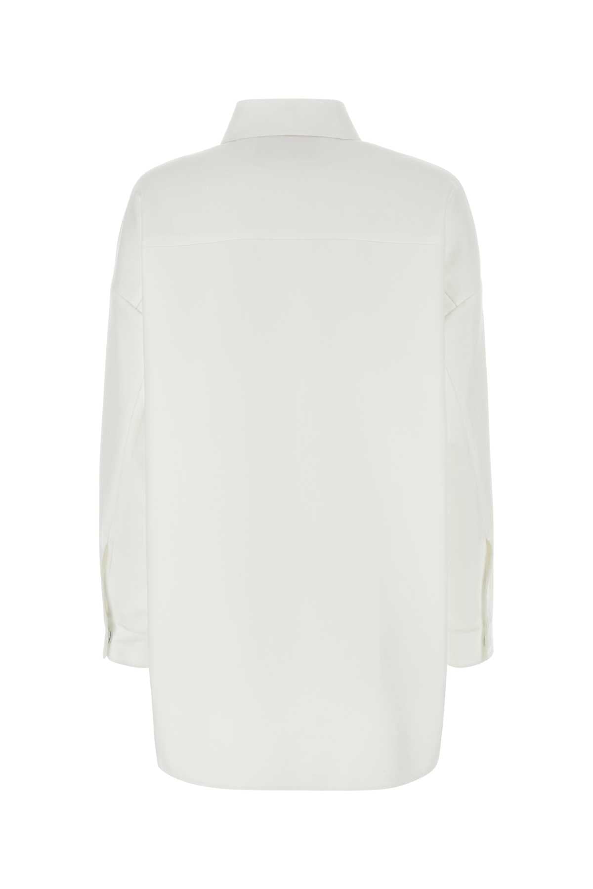 Valentino Garavani Women White Cotton Blend Oversize Shirt