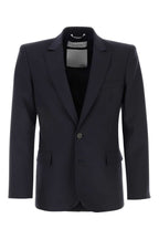 Valentino Garavani Men Midnight Blue Wool Blazer