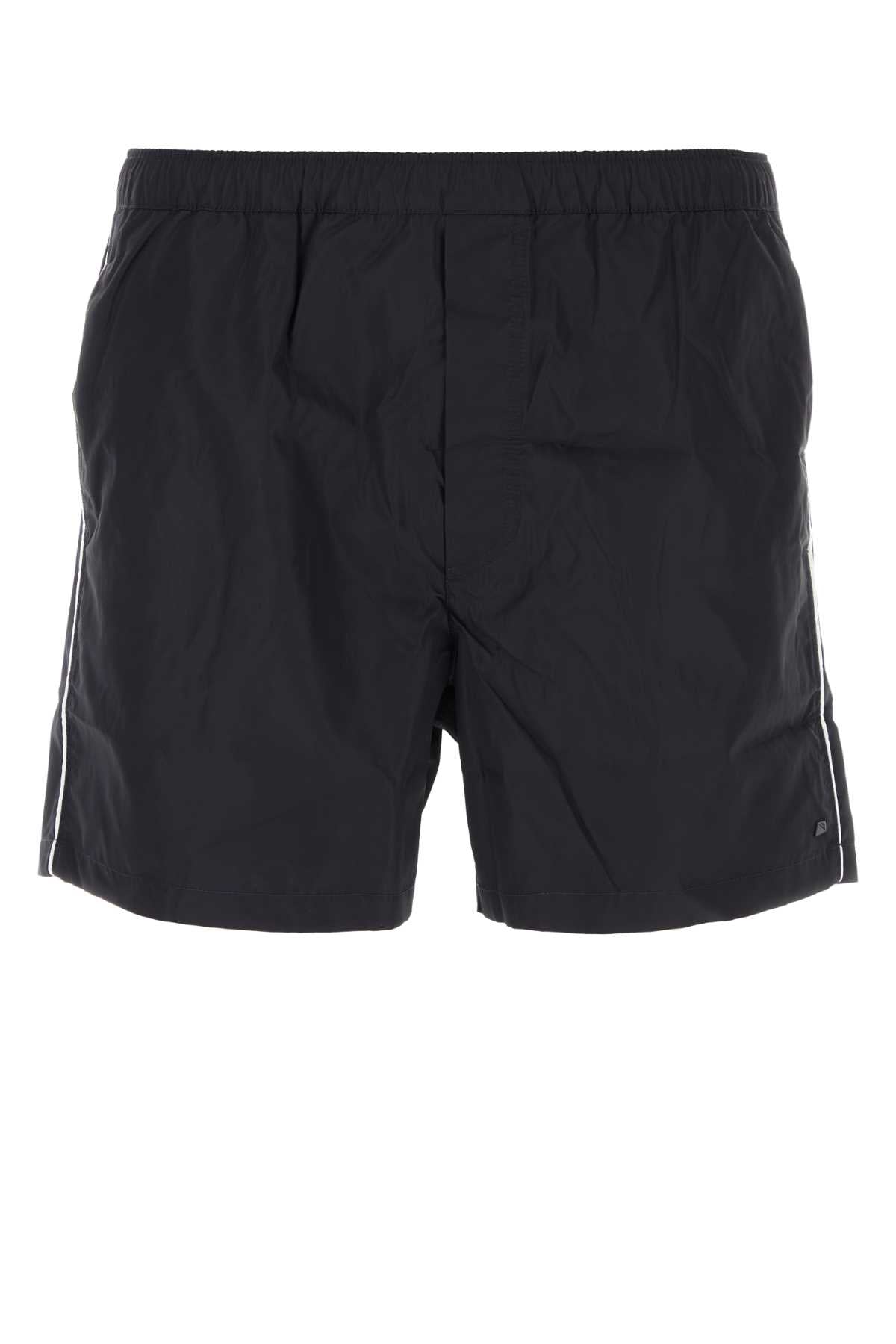 Valentino Garavani Men Midnight Blue Nylon Swimming Shorts