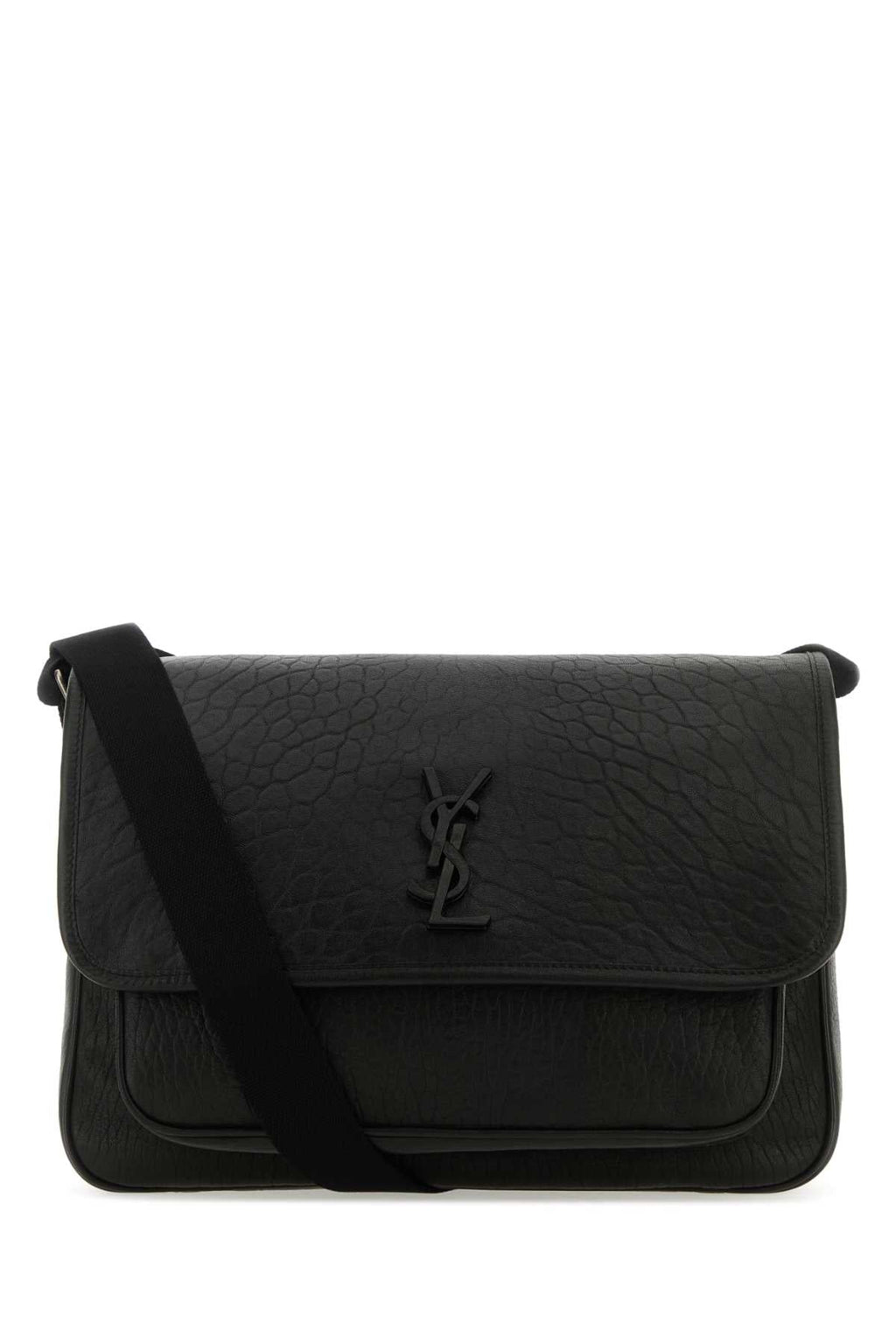 Saint Laurent Men Black Leather Niki Crossbody Bag