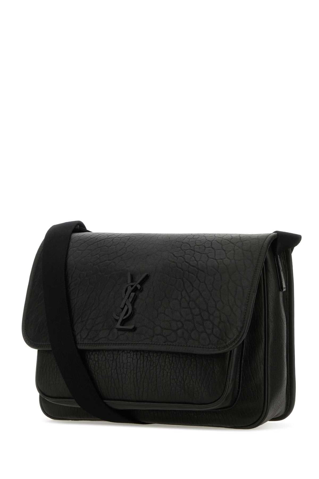 Saint Laurent Men Black Leather Niki Crossbody Bag