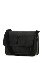 Saint Laurent Men Black Leather Niki Crossbody Bag