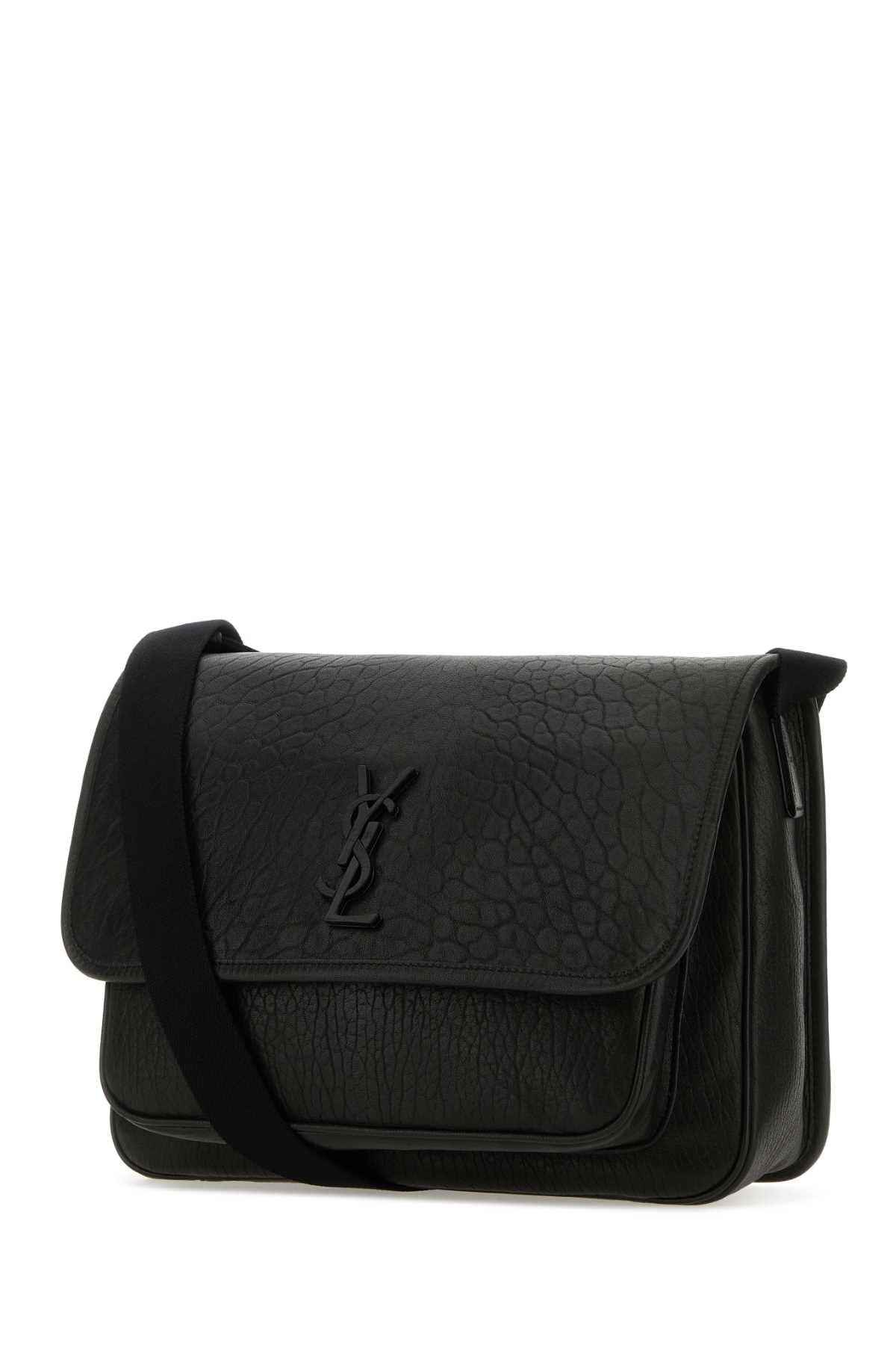 Saint Laurent Men Black Leather Niki Crossbody Bag