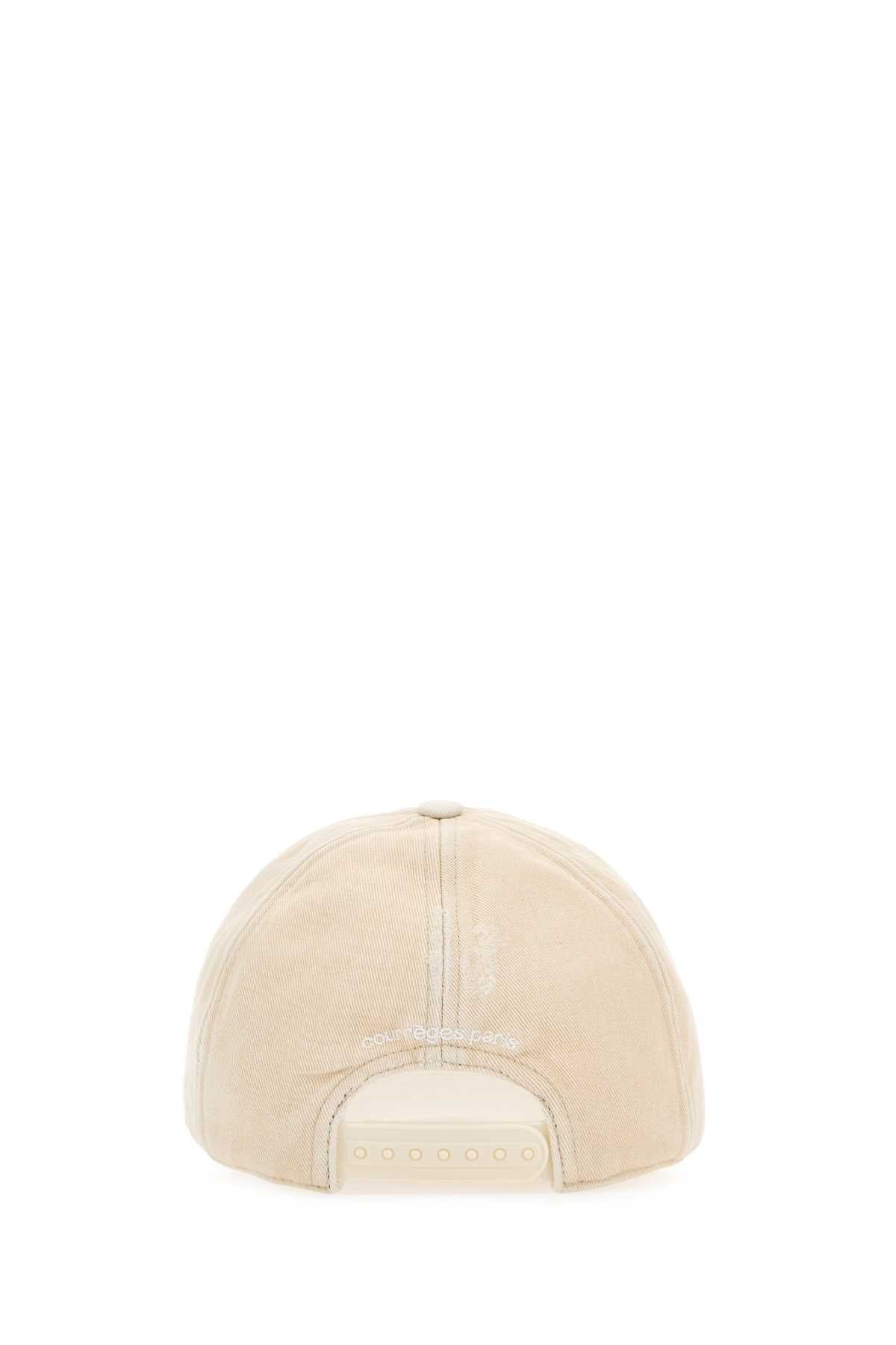 Courreges Women Sand Cotton Baseball Cap