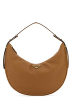 Prada Women Caramel Leather Big Arquã¨ Handbag