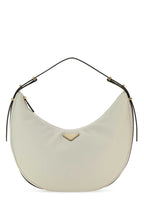 Prada Women White Leather Big Arquã¨ Handbag