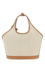 Prada Women Sand Canvas Handbag