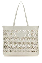 Prada Women White Leather Shopping Bag