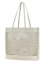 Prada Women White Leather Shopping Bag