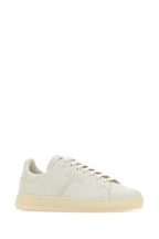 Tom Ford Men White Leather Warwick Sneakers